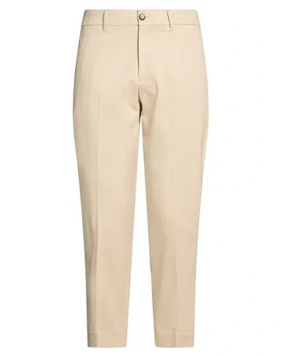 Gazzarrini Man Pants Beige Size 34 Cotton, Elastane In Neutral