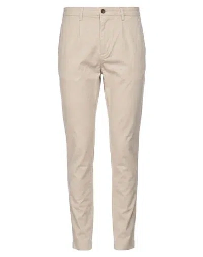 Gazzarrini Man Pants Beige Size 36 Cotton, Elastane In Neutral