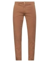 Gazzarrini Man Pants Camel Size 34 Cotton, Elastane In Beige
