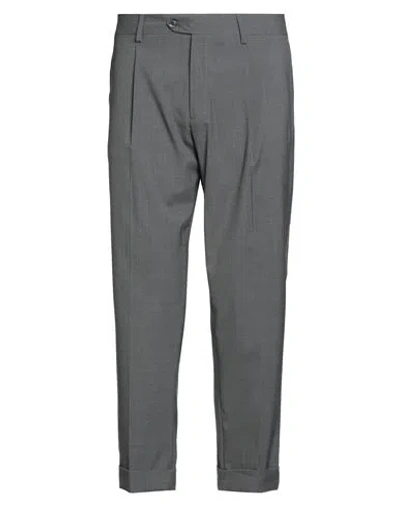Gazzarrini Man Pants Lead Size 40 Wool, Polyester, Elastane In Gray
