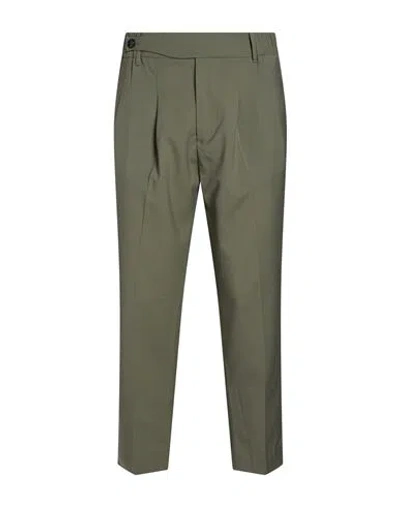 Gazzarrini Man Pants Military Green Size 36 Polyester, Wool, Elastane