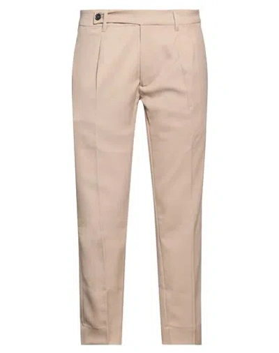 Gazzarrini Man Pants Sand Size 36 Polyester, Viscose, Elastane In Beige