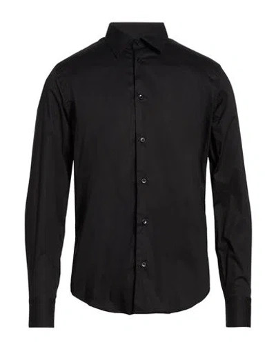 Gazzarrini Man Shirt Black Size 15 ¾ Cotton, Elastane