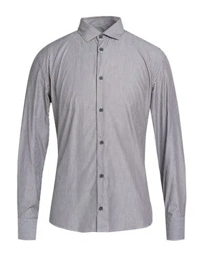 Gazzarrini Man Shirt Charcoal Size S Cotton In Grey