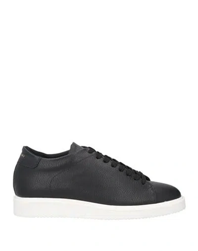 Gazzarrini Man Sneakers Black Size 7 Soft Leather