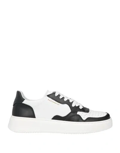 Gazzarrini Man Sneakers White Size 12 Soft Leather