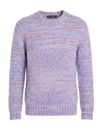 Gazzarrini Man Sweater Lilac Size M Acrylic, Wool In Purple