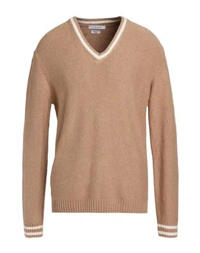 Gazzarrini Man Sweater Sand Size Xl Cotton, Acrylic, Polyester, Elastane In Brown
