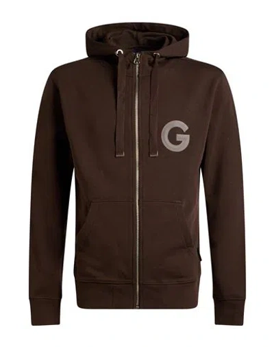 Gazzarrini Man Sweatshirt Dark Brown Size Xxl Cotton