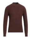 Gazzarrini Man Turtleneck Brown Size 3xl Polyester, Acrylic, Nylon, Wool In Brown