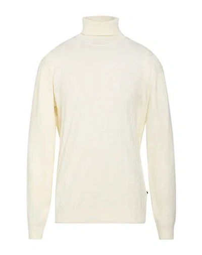 Gazzarrini Man Turtleneck Cream Size Xxl Viscose, Nylon