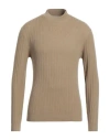 Gazzarrini Man Turtleneck Sand Size Xxl Polyester, Acrylic, Nylon, Wool In Beige
