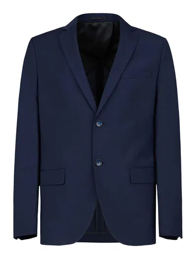Gazzarrini Navy Blue Wool Blend Suit