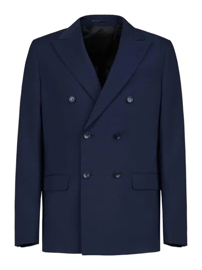 Gazzarrini Navy Blue Wool Blend Suit