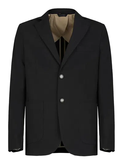 Gazzarrini Single-breasted Blazer In Wool In Black