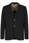 Gazzarrini X Michele Franzese Tailored Black Blazer In Wool-viscose Blend