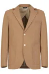 Gazzarrini X Michele Franzese Tailored Brown Blazer With Single-breasted Design