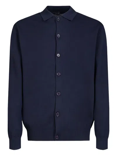 Gazzarrini X Michele Franzese Button-up Knitted Cardigan In Blue