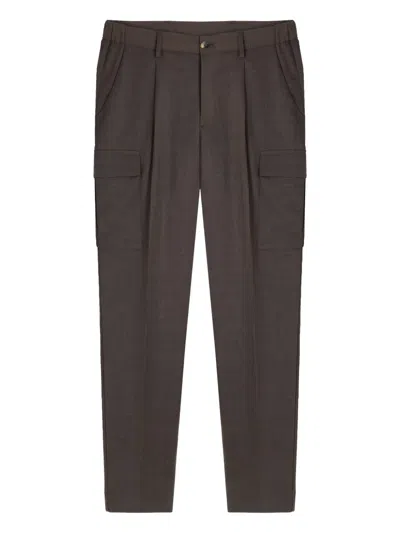Gazzarrini X Michele Franzese Cargo-pocket Tailored Trousers In Brown