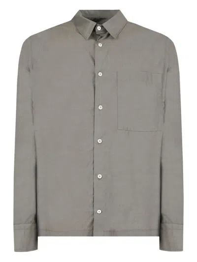 Gazzarrini X Michele Franzese Cotton Poplin Shirt In Gray