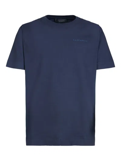 Gazzarrini X Michele Franzese Cotton T-shirt In Blue