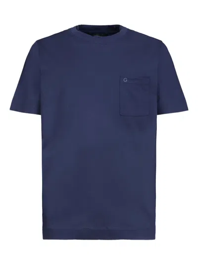 Gazzarrini X Michele Franzese Crew-neck Cotton T-shirt In Blue