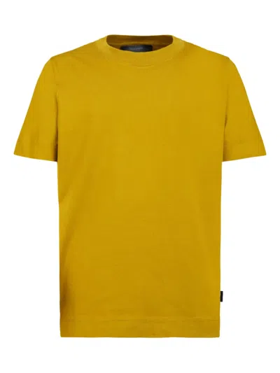 Gazzarrini X Michele Franzese Crew-neck Cotton T-shirt In Yellow