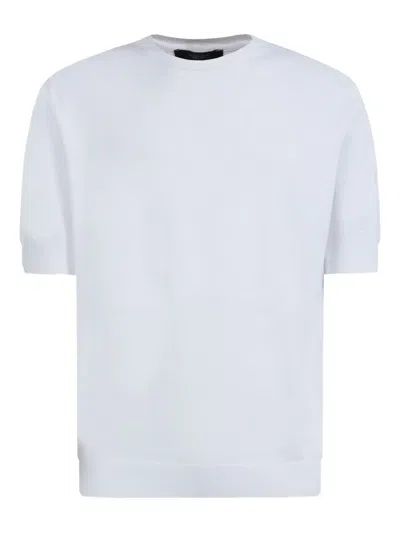 Gazzarrini X Michele Franzese Crew-neck Knitted T-shirt In White
