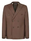 Gazzarrini X Michele Franzese Double-breasted Linen Blazer With Peak Lapels