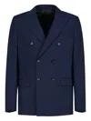 Gazzarrini X Michele Franzese Double-breasted Blazer In Blue