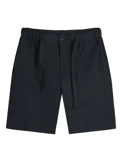 Gazzarrini X Michele Franzese Drawstring-waist Cotton Shorts In Black
