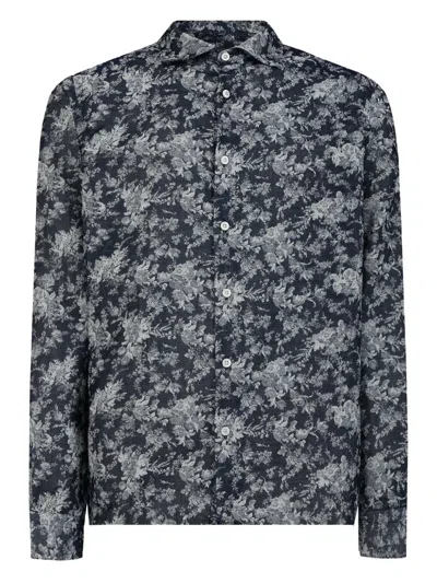 Gazzarrini X Michele Franzese Floral-print Cotton Shirt In Gray