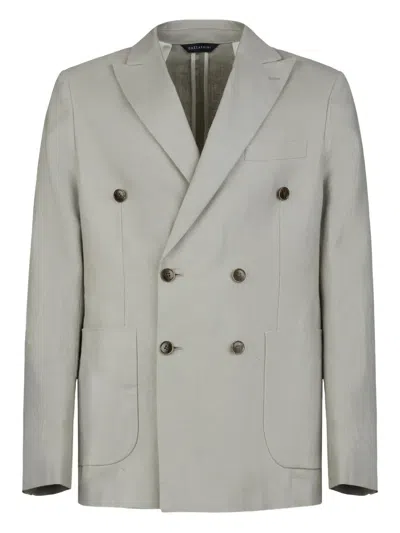 Gazzarrini X Michele Franzese Linen Blazer In Gray