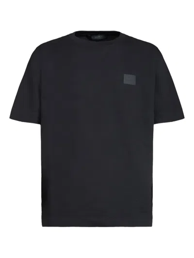 Gazzarrini X Michele Franzese Logo-patch Cotton T-shirt In Black