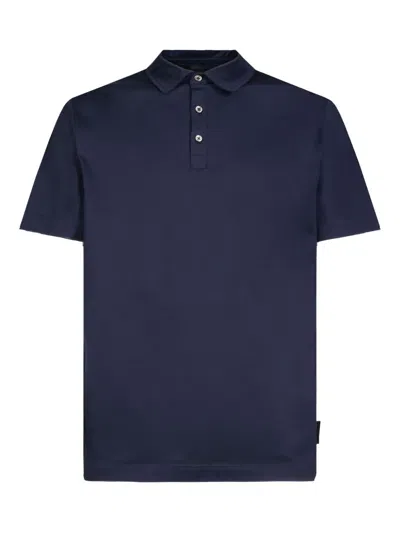 Gazzarrini X Michele Franzese Logo-tag Polo Shirt In Blue