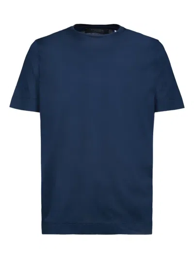 Gazzarrini X Michele Franzese Logo-tag T-shirt In Blue