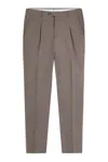 Gazzarrini X Michele Franzese Pressed-crease Tailored Trousers In Brown