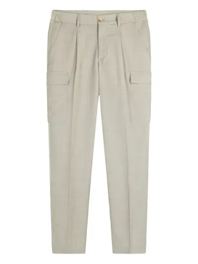 Gazzarrini X Michele Franzese Pleat-detail Cargo Trousers In Neutral
