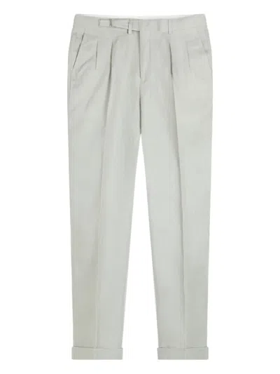 Gazzarrini X Michele Franzese Pleat-detail Linen Trousers In White