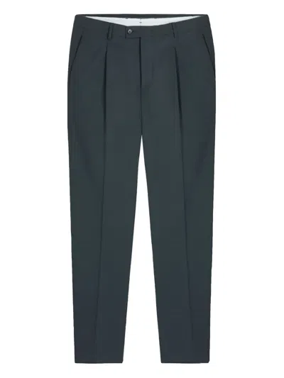 Gazzarrini X Michele Franzese Pleat-detail Tailored Trousers In Blue