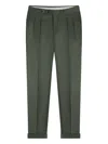 Gazzarrini X Michele Franzese Pleated Trousers In Green