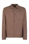 Gazzarrini X Michele Franzese Linen Shirt Jacket In Brown