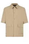 Gazzarrini X Michele Franzese Short-sleeved Cotton Shirt In Beige