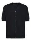 Gazzarrini X Michele Franzese Short-sleeved Button-up Cardigan In Black