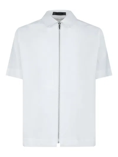 Gazzarrini X Michele Franzese Short-sleeved Cotton Shirt In White