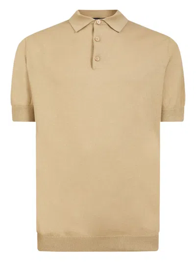 Gazzarrini X Michele Franzese Short-sleeved Polo Shirt In Gold
