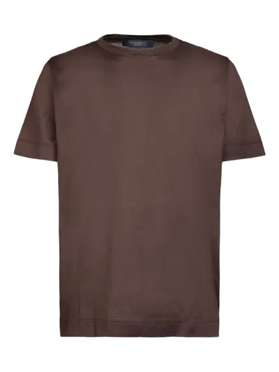 Gazzarrini X Michele Franzese Short-sleeved T-shirt In Brown