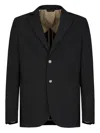 Gazzarrini X Michele Franzese Tailored Black Blazer In Wool-viscose Blend In Black
