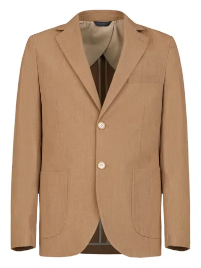 Gazzarrini X Michele Franzese Single-breasted Blazer In Brown