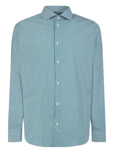 Gazzarrini X Michele Franzese Striped Button-up Shirt In Blue